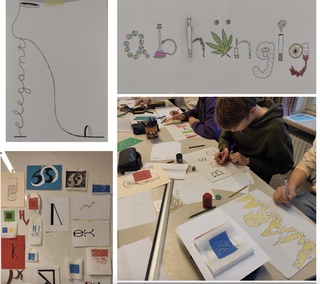 Kunst hoch Schule Workshop mit den Schülerinnen und Schülern der 10c