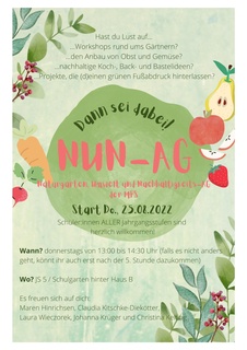 NUN-AG startet wieder!